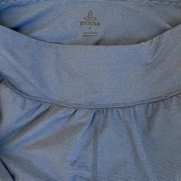 Prana Mahala Capri Joggers Leggings Blue Stripe Size Small - Picture 5 of 6